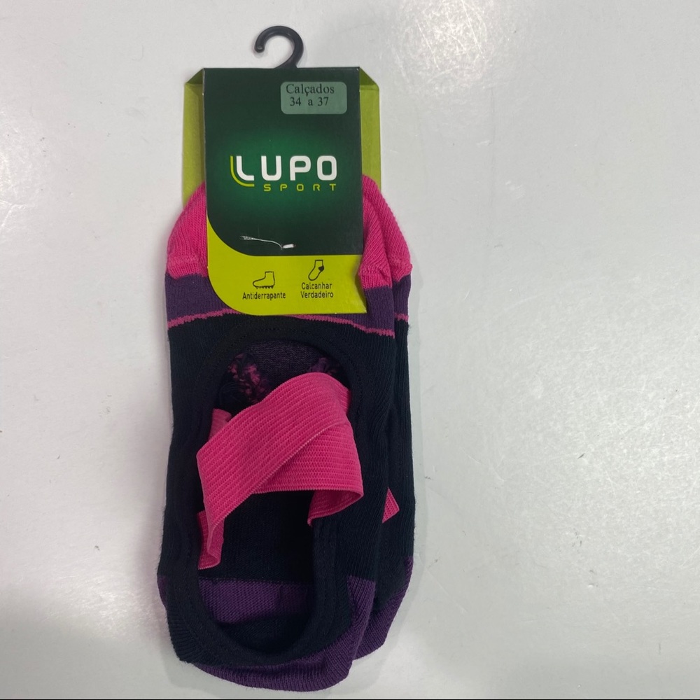 Lupo Pilates sock size medium purple & pink New